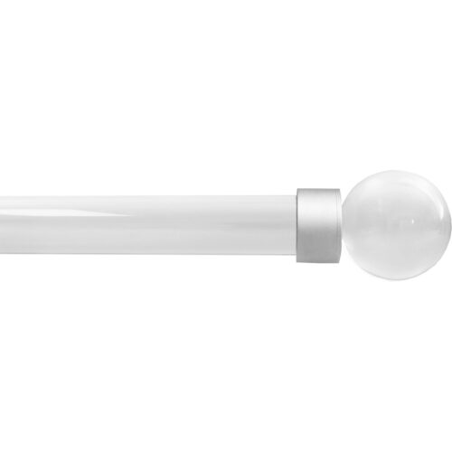 Acrylic rod with ONALUX™ Ball finial in the Brite Silver finish