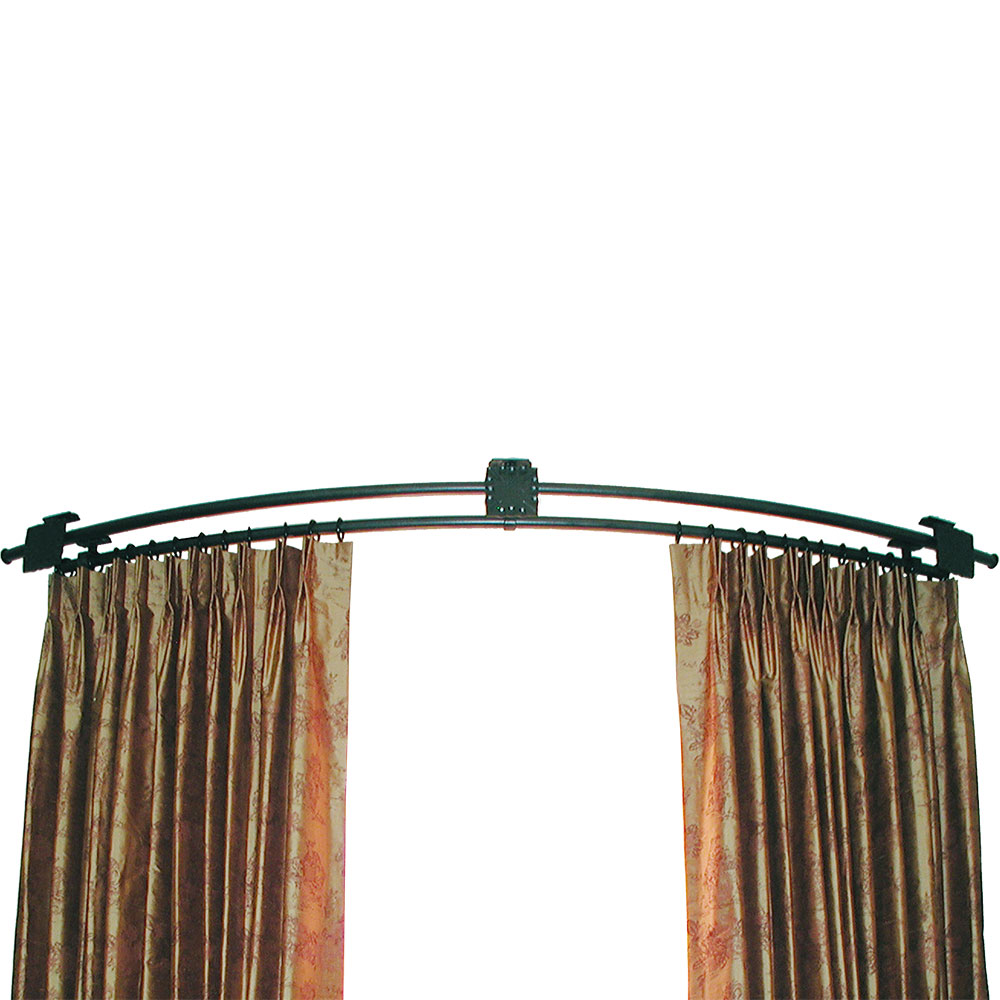 Continuously Curved Rod Ona Dry, Round Curtain Rods For Window