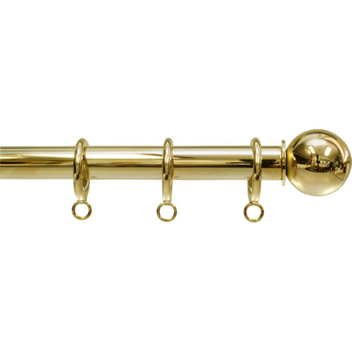 Polished Brass rod with Ball finial