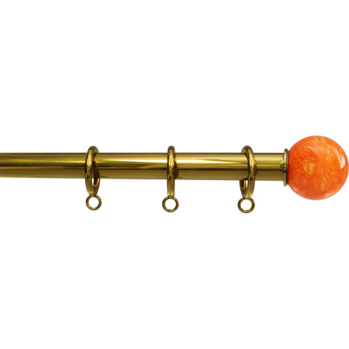 Polished Brass rod with Ra ArtGlass finial