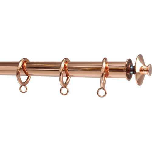 Polished Copper rod with Cora finial