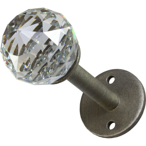 Crystal Ball Post Mount with Brushed Nickel finish