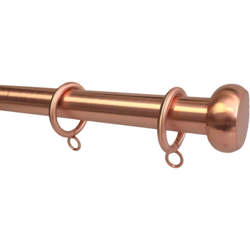 Matte Copper finish on 1" rod with Corona finial