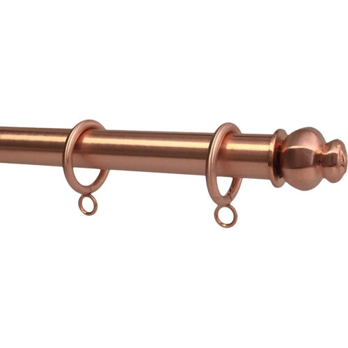 Matte Copper finish on 1" rod with Round Peg finial