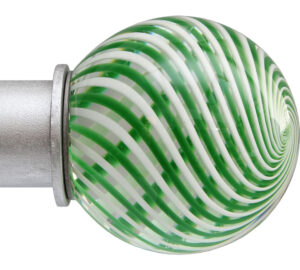 Green Swirl Ball ArtGlass finial