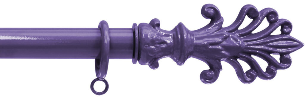 Aurora finial with Ultra Violet powder coating