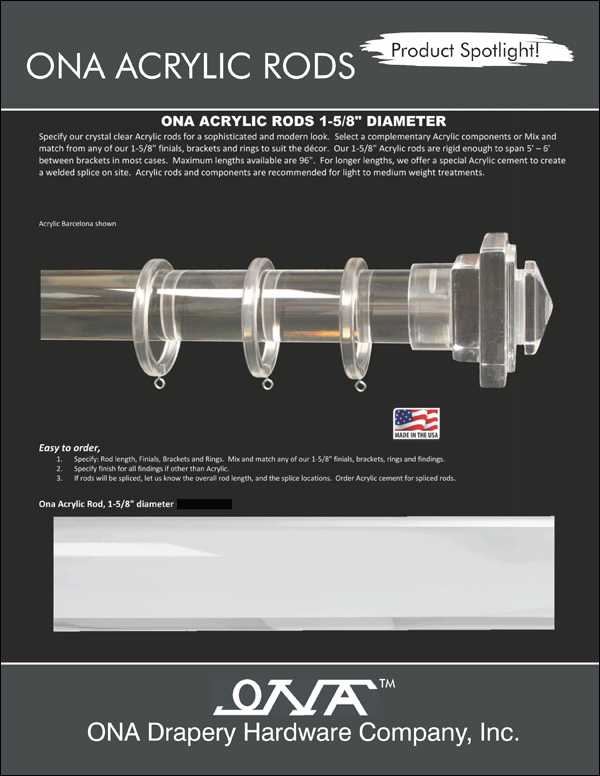 Ona 2022 Acrylic Rods brochure