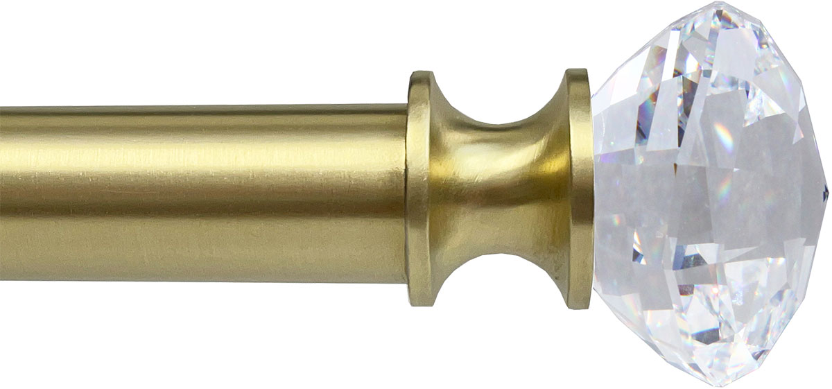 Turned Base for Crystal Strato-Sphere finial with Matte Brass finish