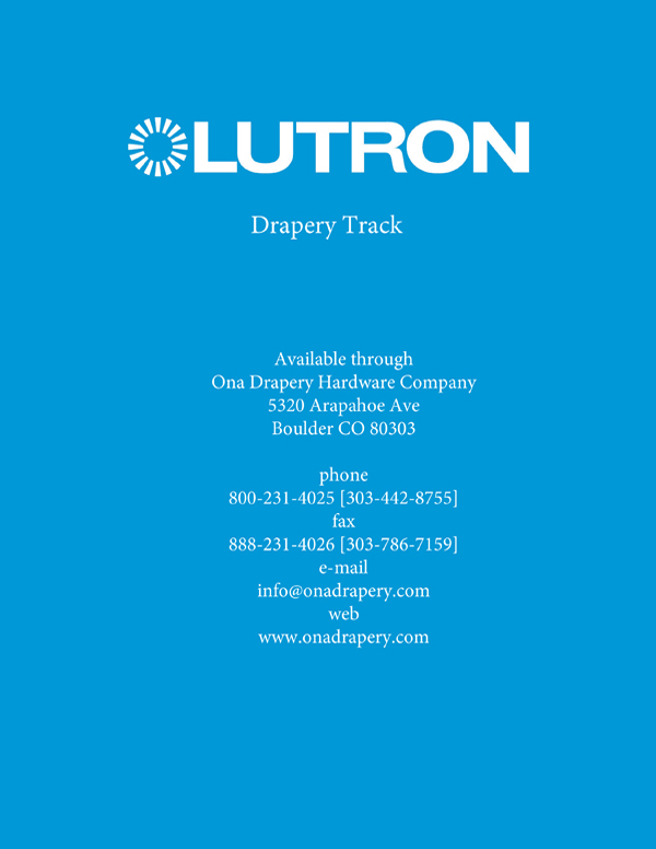 Ona Lutron Track Brochure 2026